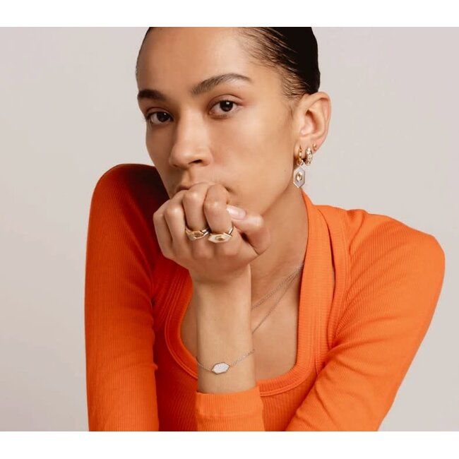 Ti Sento Milano Ti Sento Oorbellen 7944NU Zilver met Goude Plating en Roze Zirkonia 5mm x  4mm