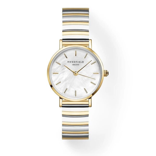 Rosefield Rosefield Horloge SEWDSG-SE03 MOP Half Moon Staal Bi Color Quartz 26mm