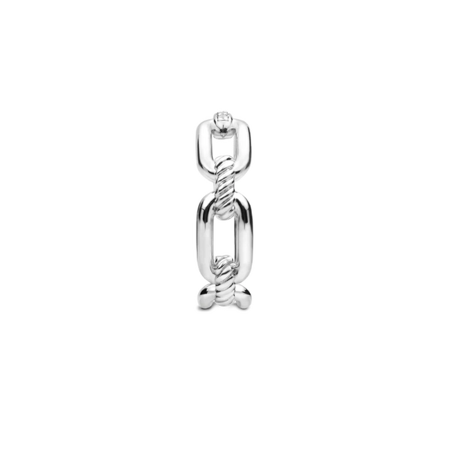 Ti Sento Milano Ti Sento Ring 12206ZI/54 zilvere schakel met zirkonia verbinding 6 mm