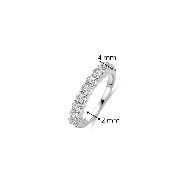 Ti Sento Milano Ti Sento Ring 12339ZI/54 Zilver met Zirkonia Maat 54