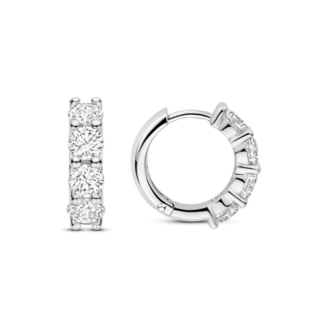 Ti Sento Milano Ti Sento Oorbellen 78023ZI Zilver met Zirkonia