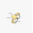 Ti Sento Milano Ti Sento Ring 12240ZY/54 Zilver met Geelgouden Plating Zegel Maat 54