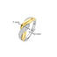 Ti Sento Milano Ti Sento Ring 12370ZY/54 Zilver 14k Geelgouden Plating Dubbel met Zirkonia Maat 54