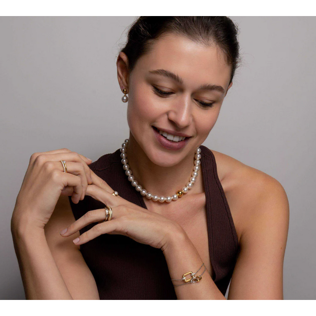 Ti Sento Milano Ti Sento Armband 23021ZY zilver met vergulde schakel