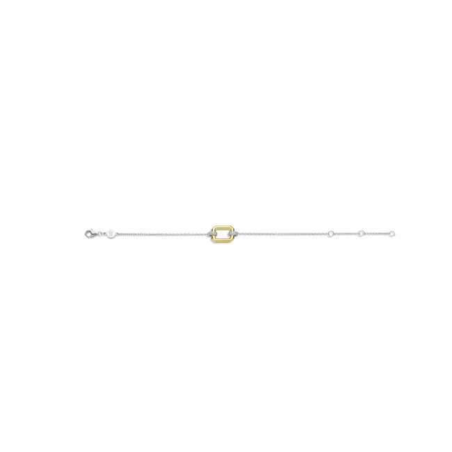 Ti Sento Milano Ti Sento Armband 23021ZY zilver met vergulde schakel