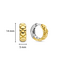 Ti Sento Milano Ti Sento Oorbellen 7911SY Zilver met Geelgouden Platingn en met Relief 14mm x 5mm