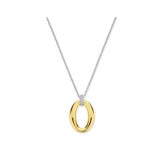 Ti Sento Milano Ti Sento Collier 34091ZY/42 Zilver met Gold Plated Hanger 42 cm