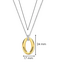 Ti Sento Milano Ti Sento Collier 34091ZY/42 Zilver met Gold Plated Hanger 42 cm