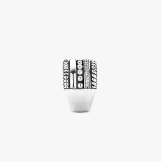 Ti Sento Milano Ti Sento Ring 1835ZI/56 Zilver Gerhodineerd met Zirkonia en verschillende Motiefjes Maat 56