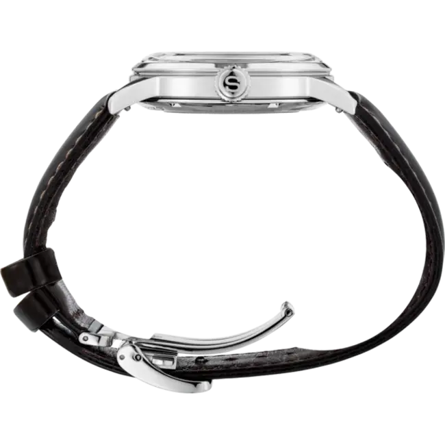 Seiko Seiko Horloge SRPD371J1 Presage Automaat 50m Waterdicht met Groene Wijzerplaat en Bruin Leren Horlogeband 40mm