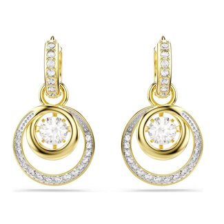 Swarovski Swarovki Oorbellen 5738249 Hyperbola met Geelgouden Platingen Swarvski Kristallen