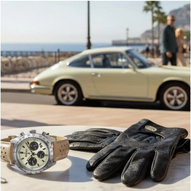 Seiko Seiko Horloge SSC959P1 Prospex Speedtimer Staal met Extra Band 100 meter Waterdichtheid 39mm