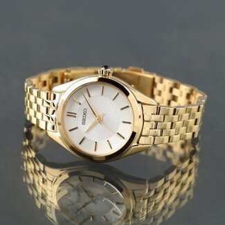 Seiko Seiko Horloge SUR538P1 Staal met Geelgouden Plating Quartz 50m Waterdicht 29mm