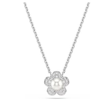 Swarovski Swarovski Collier 5755817 Ariana Grande Zilverkleurig Bloem met Parel 11mm 38-45cm