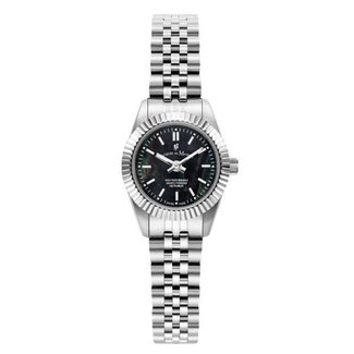 Jacques du Manoir Jacques Du Manoir Horloge JWL05101 Staal met Zwarte Wijzerplaat Quartz 22mm