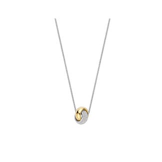 Ti Sento Milano Ti Sento Collier 34118ZY/42 Zilver met Bi Color Hanger met Zirkonia 42cm