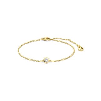 Ti Sento Milano Ti Sento Armband 23092ZY Zilver met 14k Geelgouden Plating met Zirkonia