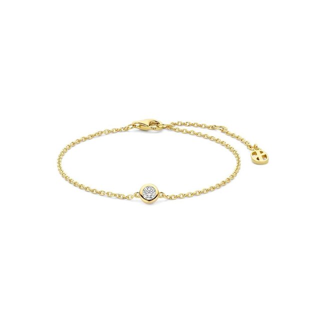 Ti Sento Milano Ti Sento Armband 23092ZY Zilver met 14k Geelgouden Plating met Zirkonia