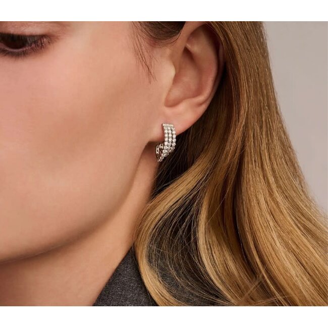 Ti Sento Milano Ti Sento Oorbellen 78069ZI Zilver 3 Banen Zirkonia