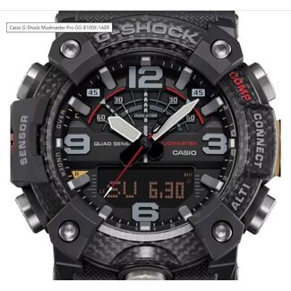 Casio G-Shock Casio G Shock Horloge GG-B100X-1AER Mudmaster Carbon Zwart