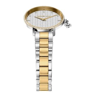 Michael Kors Michael Kors Horloge MK7574 Pyper Staal Bi Color Quartz met Kristallen en Hangend Bedel 32mm