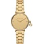 Michael Kors Michael Kors Horloge MK7572 Pyper Staal Goudkleurige Plating Quartz met Kristallen en Hangend Bedel 32mm
