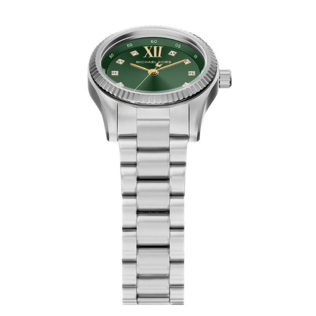 Michael Kors Michael Kors Horloge MK7580 Lexington Staal Quartz met Groene Wijzerplaat 26mm