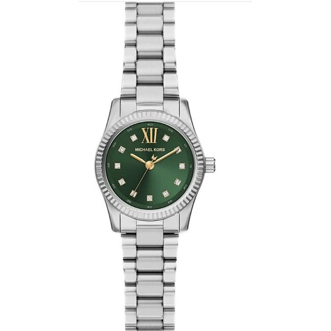Michael Kors Michael Kors Horloge MK7580 Lexington Staal Quartz met Groene Wijzerplaat 26mm