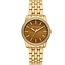 Michael Kors Michael Kors Horloge MK7581 Staal met Geelgouden Plating Quartz Bruine Wijzerplaat 35mm