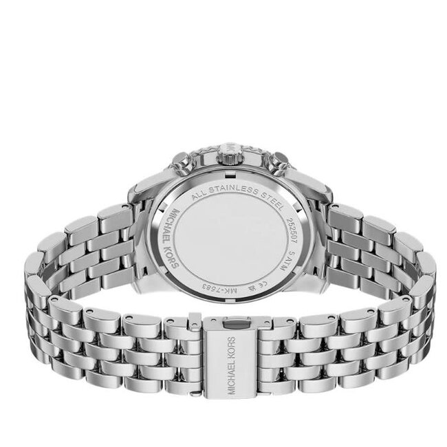 Michael Kors Michael Kors Horloge MK7583 Bryant Staal met Kristallen Groene Wijzerplaat Quartz 35mm