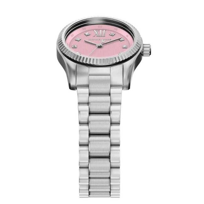 Michael Kors Michael Kors Horloge MK4996 Lexington Staal Quartz met Roze Wijzerplaat 26mm