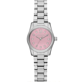 Michael Kors Michael Kors Horloge MK4996 Lexington Staal Quartz met Roze Wijzerplaat 26mm