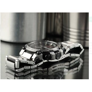 Casio G-Shock Casio G-Shock Horloge MTG-B3000D-1AER Metal Twisted G - Dual Core Guard Staal Solar Radio Controlled Zwarte Wijzerplaat 50.9mm Chronograaf 200m