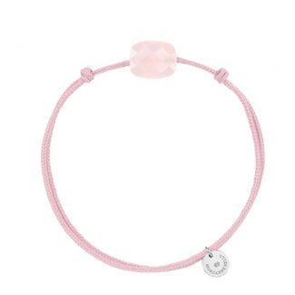 Morganne Bello Morganne Bello Armband 4015X64A122 Old Pink Cord Pink Quartz Small Cushion