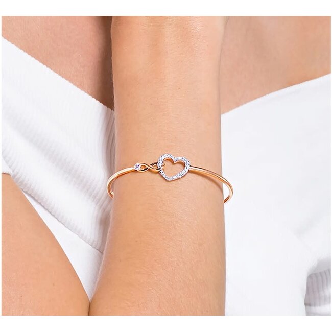 Swarovski Swarovski Armband 5518869 Hyperbola Bangle RoseKleurig met Hart