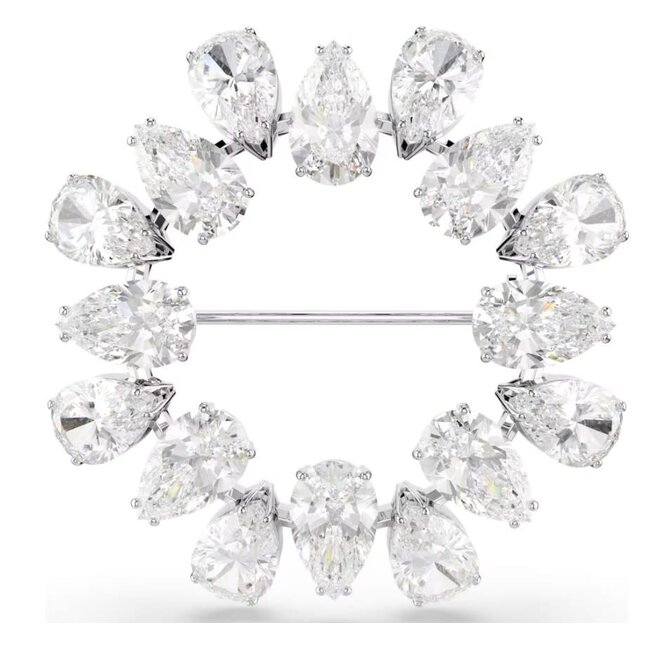 Swarovski Swarovski Broche 5714646 Matrix Zilverkleurig Pear met Zirkonia