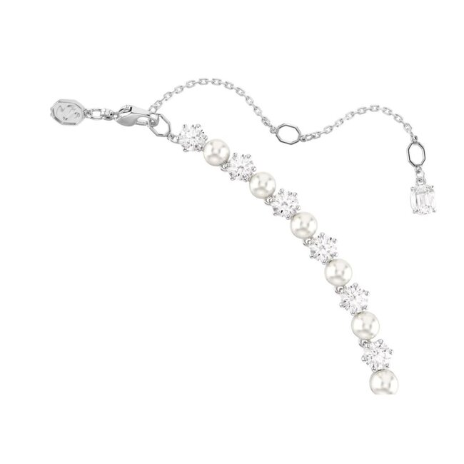 Swarovski Swarovski Collier 5689623 Matrix Tennis Zilverkleurig met Parel en Zirkonia
