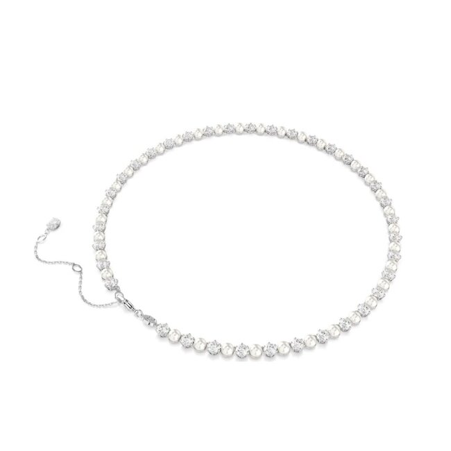 Swarovski Swarovski Collier 5689623 Matrix Tennis Zilverkleurig met Parel en Zirkonia