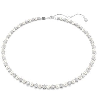 Swarovski Swarovski Collier 5689623 Matrix Tennis Zilverkleurig met Parel en Zirkonia
