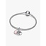 Pandora Pandora Bedel 794456C01 Zilver Hart met Zirkonia en Roze Opaal Hart