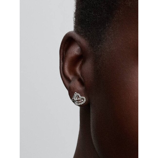 Pandora Pandora Oorbellen 294476C01 Zilver Hart en Vlinder met Zirkonia