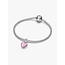 Pandora Pandora Bedel 794464C01 Zilver Hart met Roze en Zirkonia I Love You