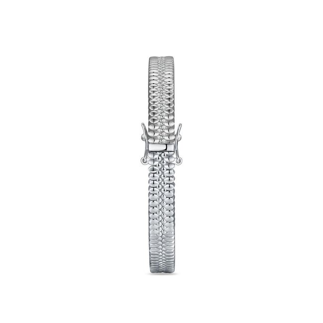 Gisser Jewels Amsterdam Gisser Jewels Armband SB37-60 Zilver met Zirkonia 6.7mm x 60mm