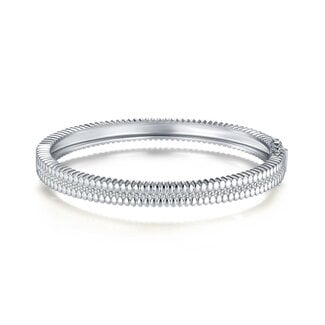 Gisser Jewels Amsterdam Gisser Jewels Armband SB37-60 Zilver met Zirkonia 6.7mm x 60mm