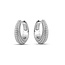 Gisser Jewels Amsterdam Gisser Jewels Oorbellen KCK6/18 Zilver met Zirkonia 6mm x 18mm