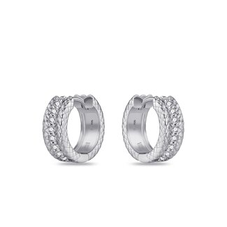 Gisser Jewels Amsterdam Gisser Jewels Oorbellen KC1061 Zilver met Zirkonia 6,2mm x 15mm