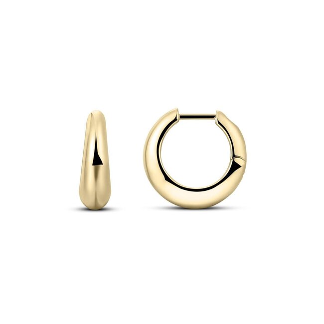 Gisser Jewels Amsterdam Gisser Jewels Oorbellen KCL6/18Y Zilver met Geelgouden Plating 6mm x 18mm
