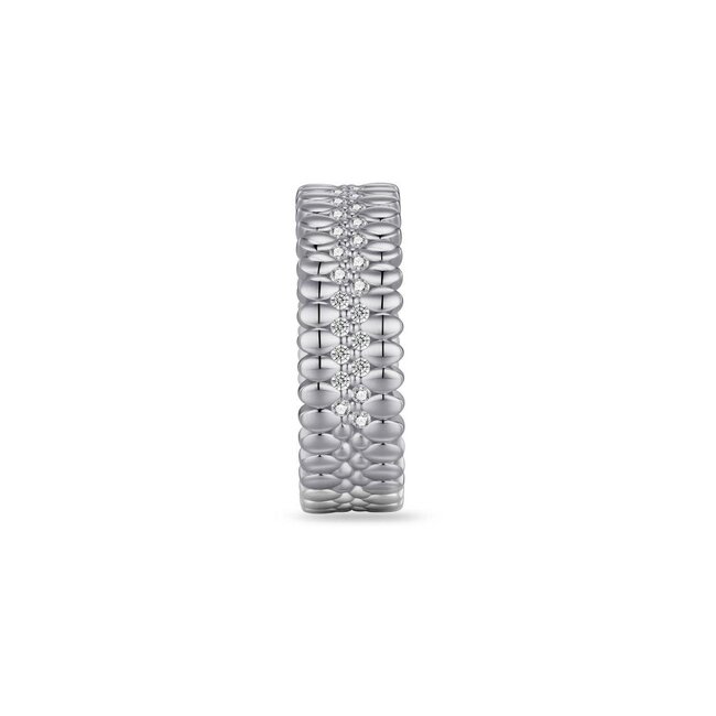 Gisser Jewels Amsterdam Gisser Jewels Ring R496-56 Zilver met Zirkonia 6mm Maat 56