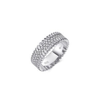 Gisser Jewels Amsterdam Gisser Jewels Ring R496-56 Zilver met Zirkonia 6mm Maat 56
