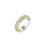 Gisser Jewels Amsterdam Gisser Jewels Ring R491Y-54 Zilver met Geelgouden Plating en Zirkonia 4.5mm Maat 54